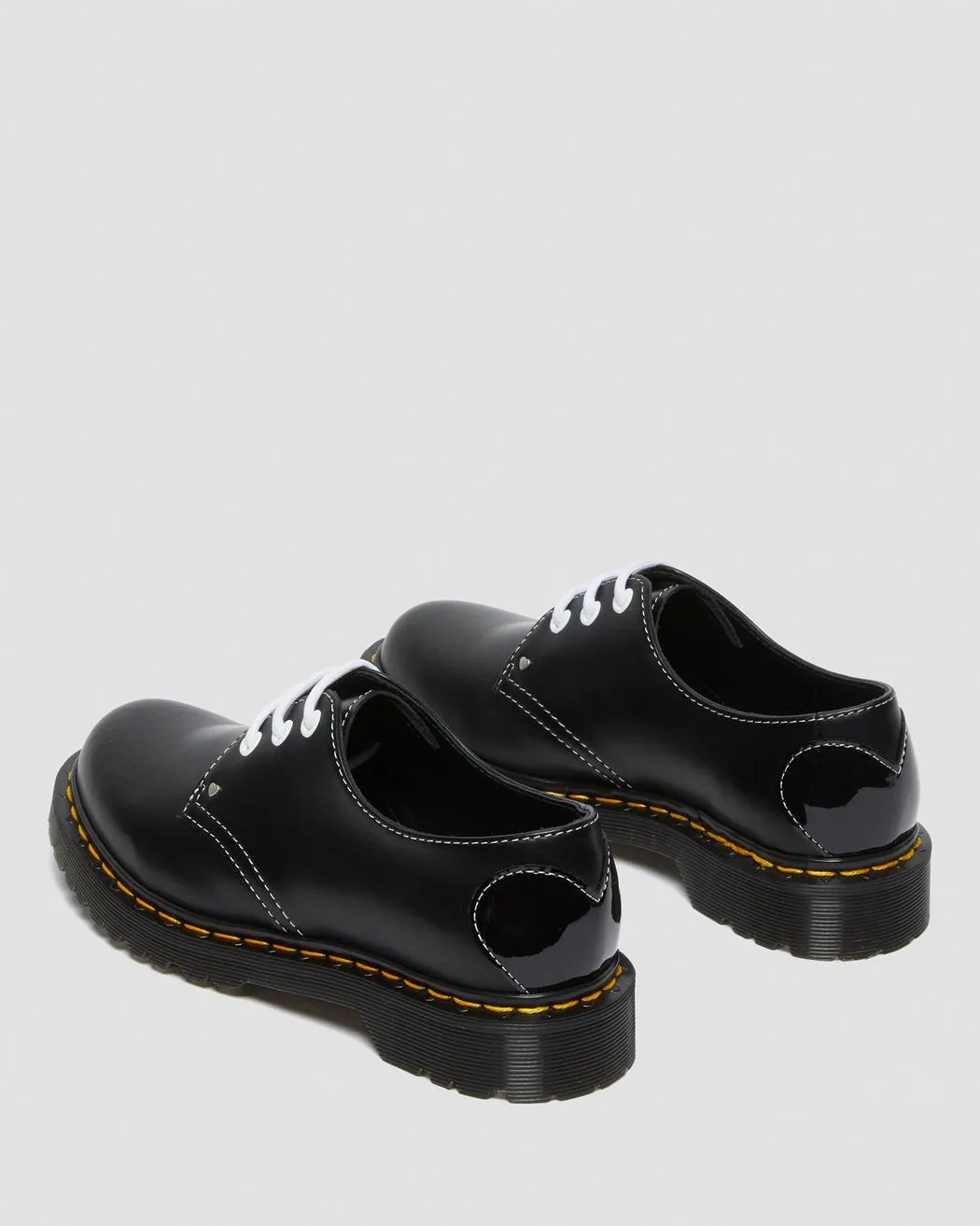 1461 Hearts Black Smooth   Patent Oxford Shoe