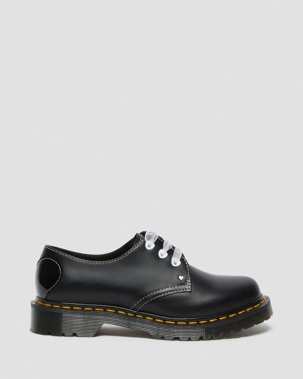 1461 Hearts Black Smooth   Patent Oxford Shoe