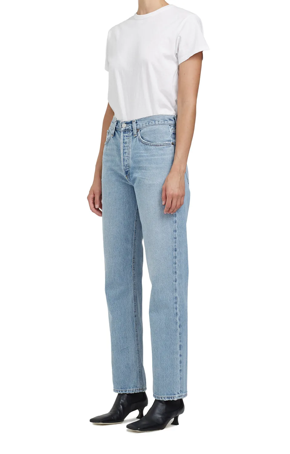 AGoldE - Lana Mid-Rise Full Length Jeans in Fiction