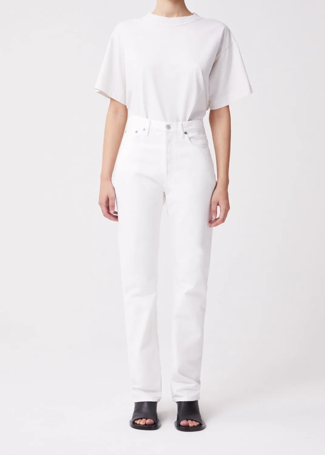 AGOLDE - Lana Straight Leg Jean in Drum (Off White)