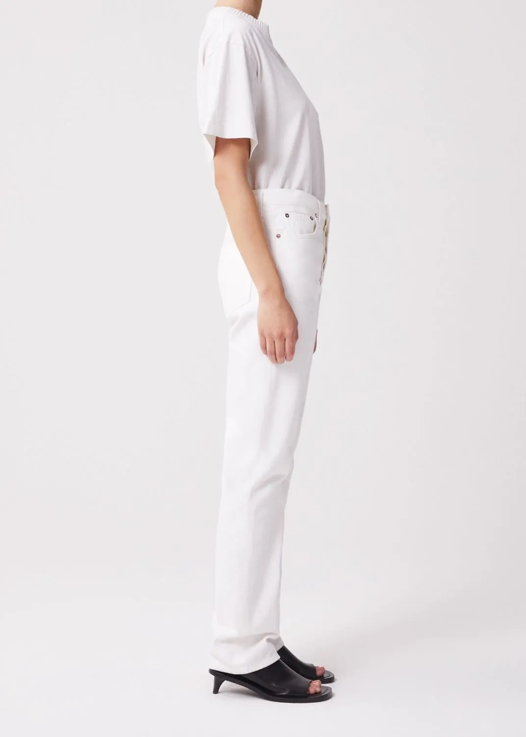 AGOLDE - Lana Straight Leg Jean in Drum (Off White)