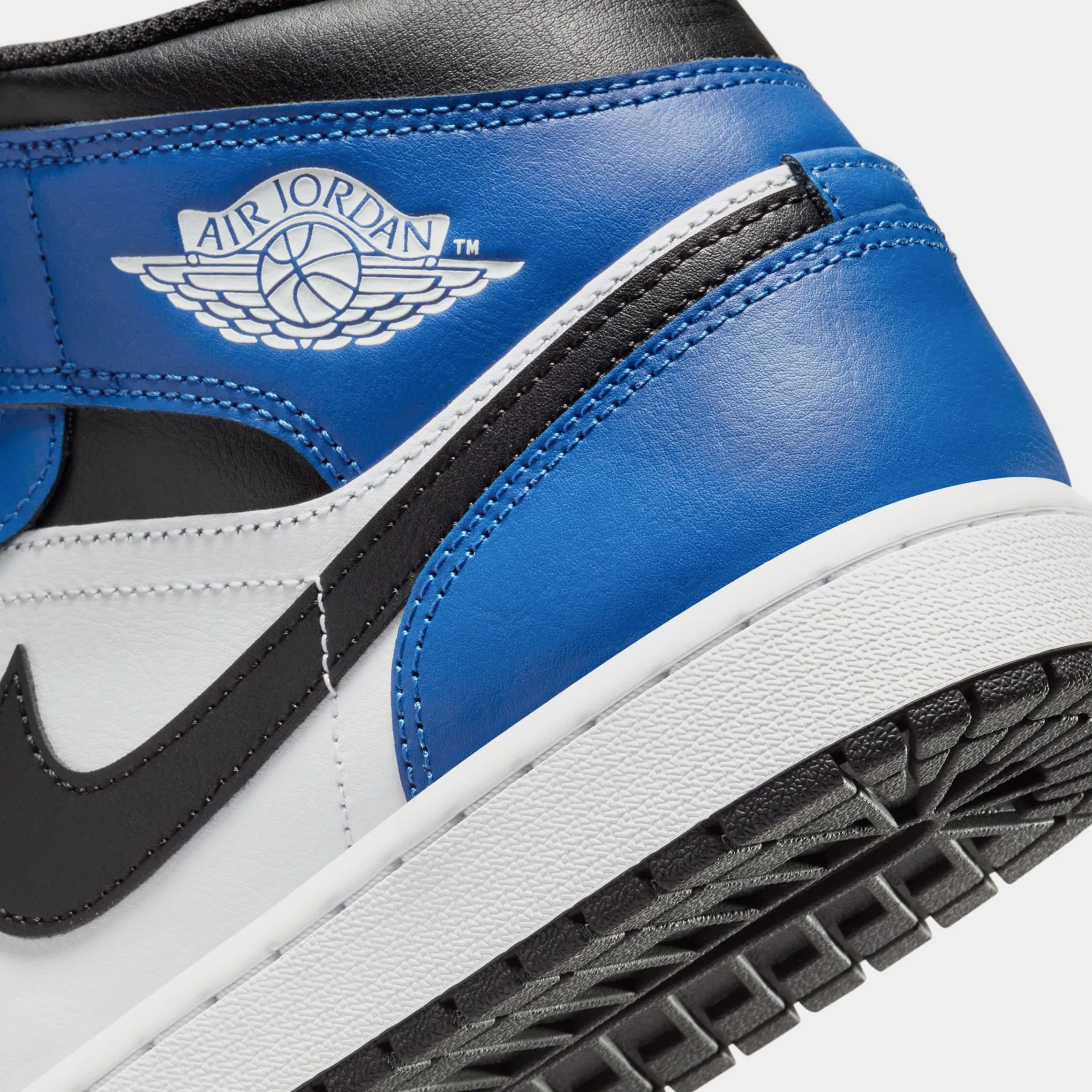 Air Jordan 1 Retro Mid Mens Lifestyle Shoes (Game Royal/White/Black)