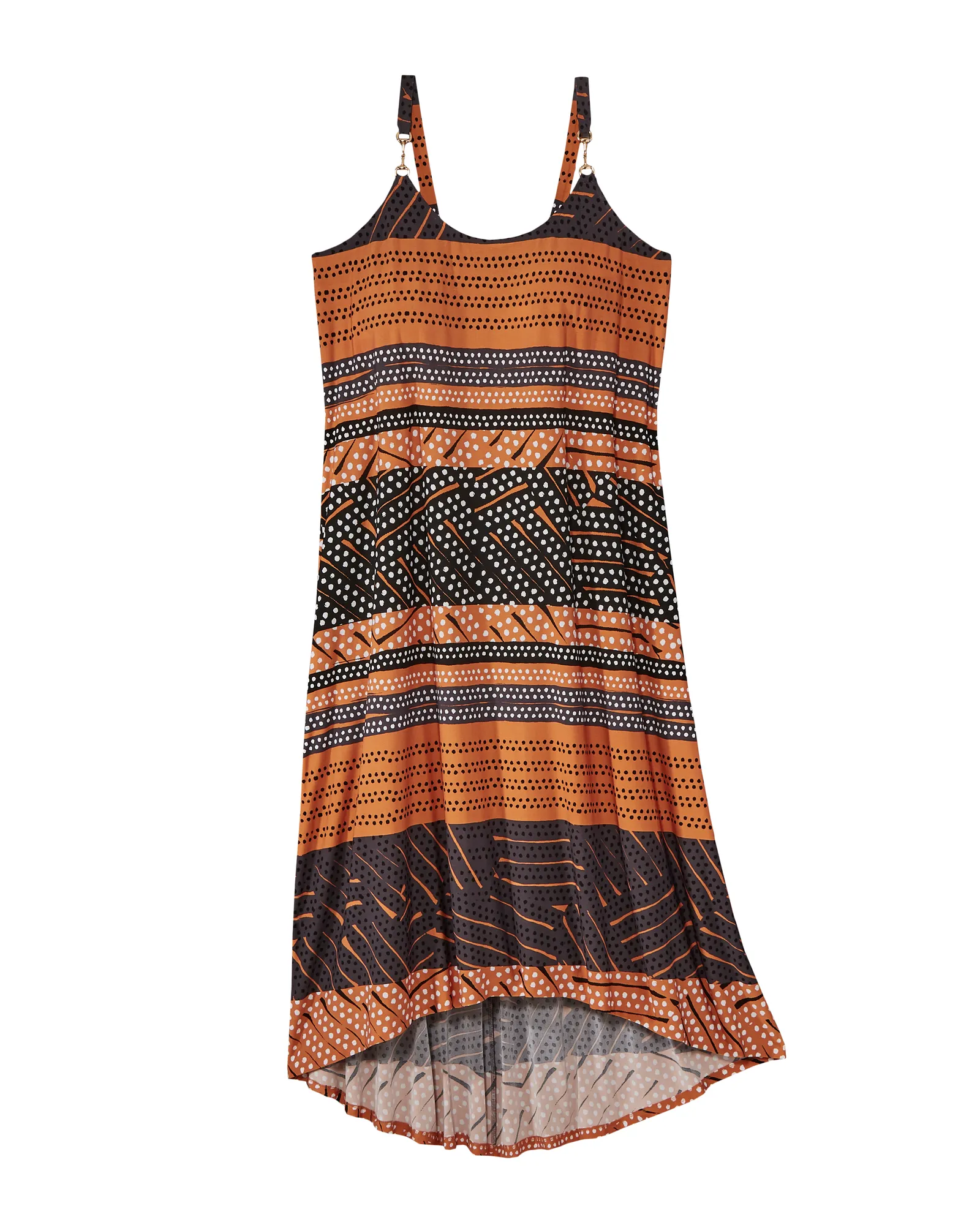 Akron Sleeveless Maxi Dress | Brown / Orange