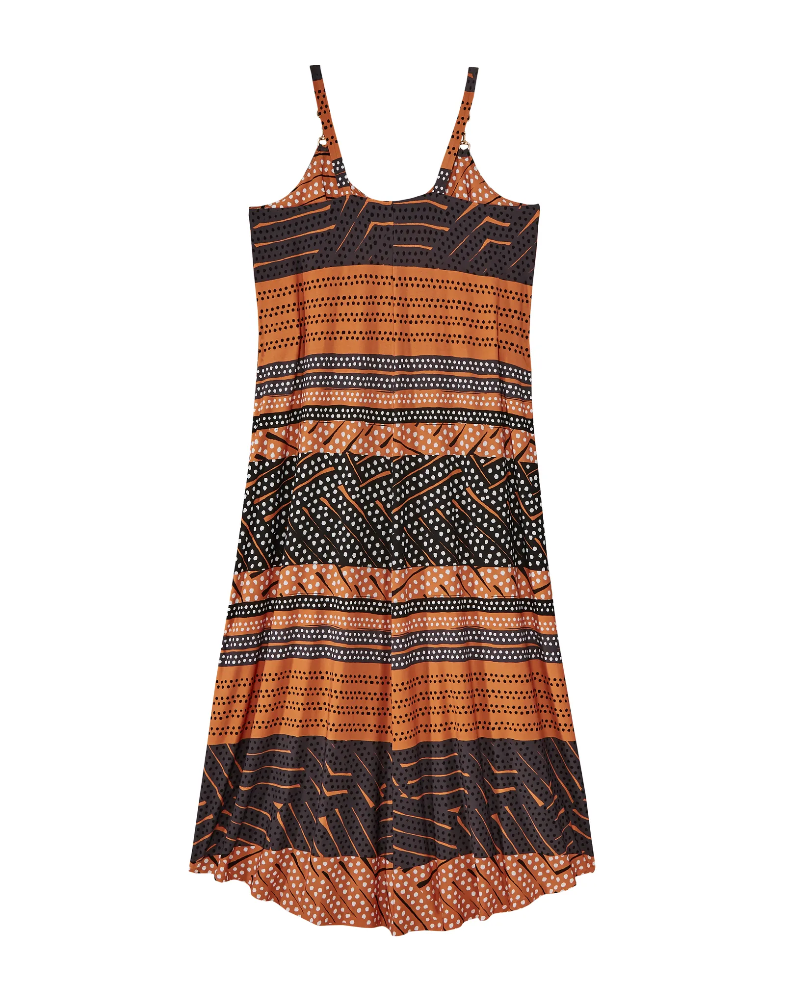 Akron Sleeveless Maxi Dress | Brown / Orange