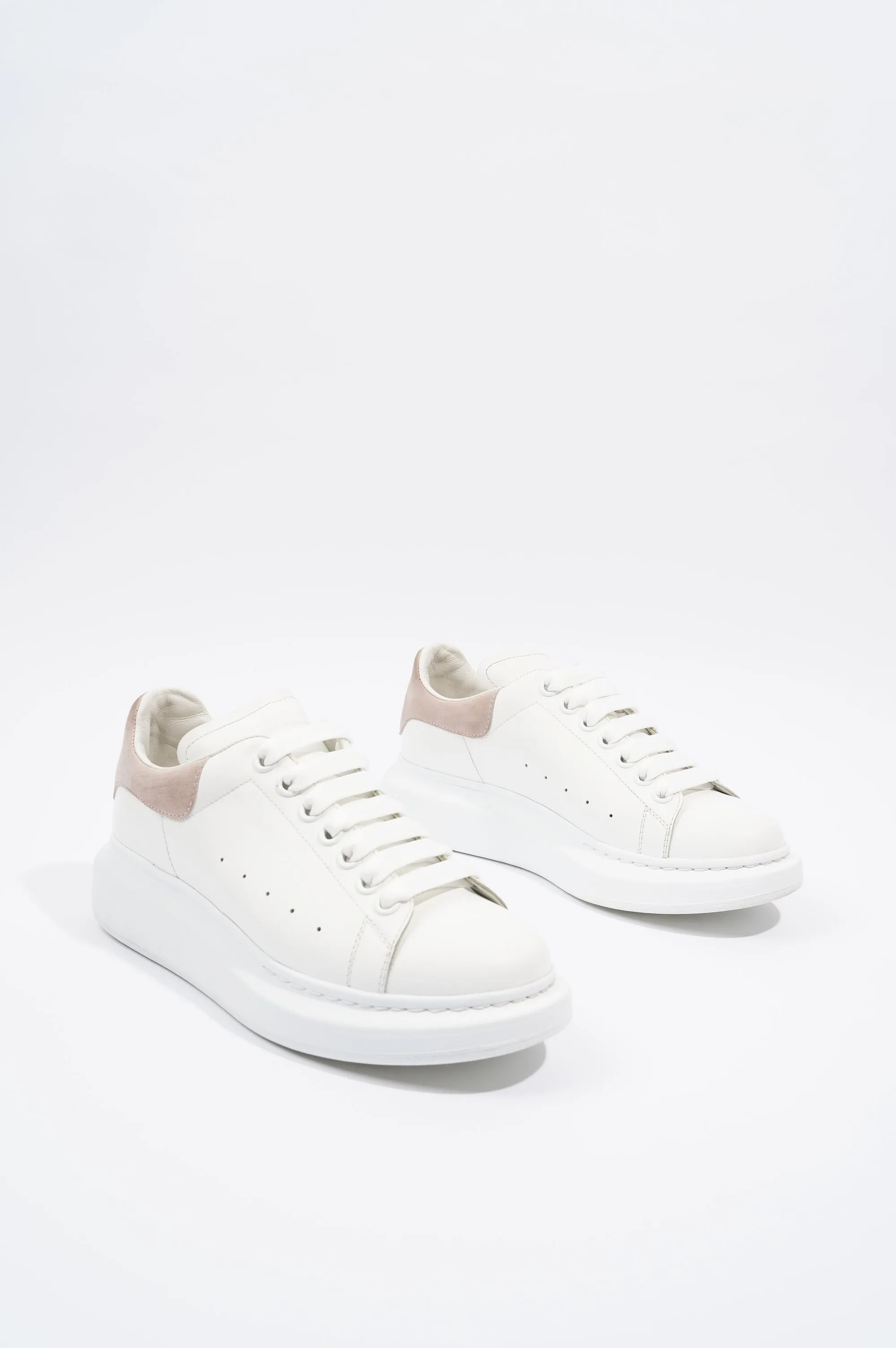 Alexander McQueen Womens Oversized Sneaker White / Nude Tab EU 39.5 UK 6.5