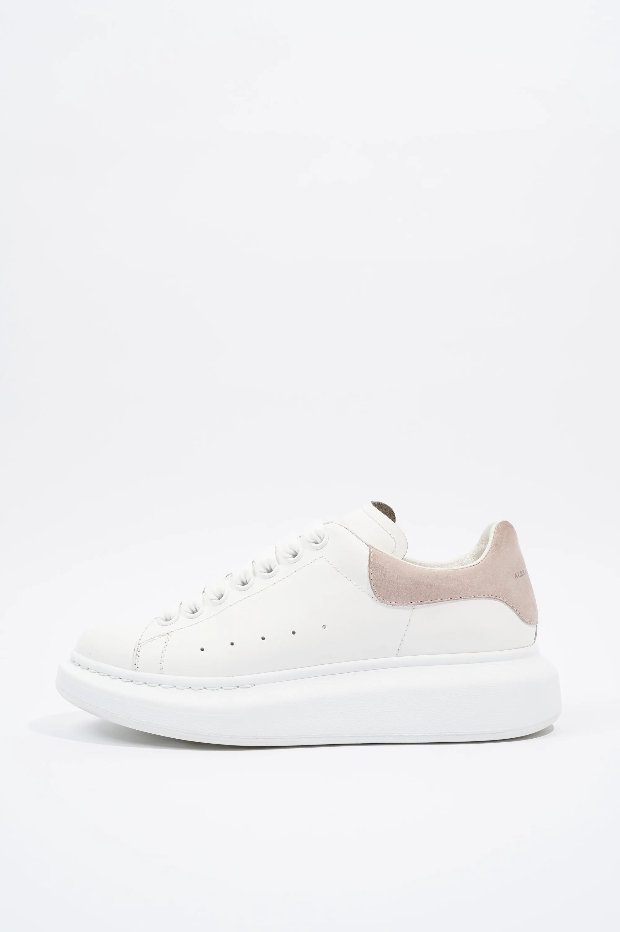 Alexander McQueen Womens Oversized Sneaker White / Nude Tab EU 39.5 UK 6.5