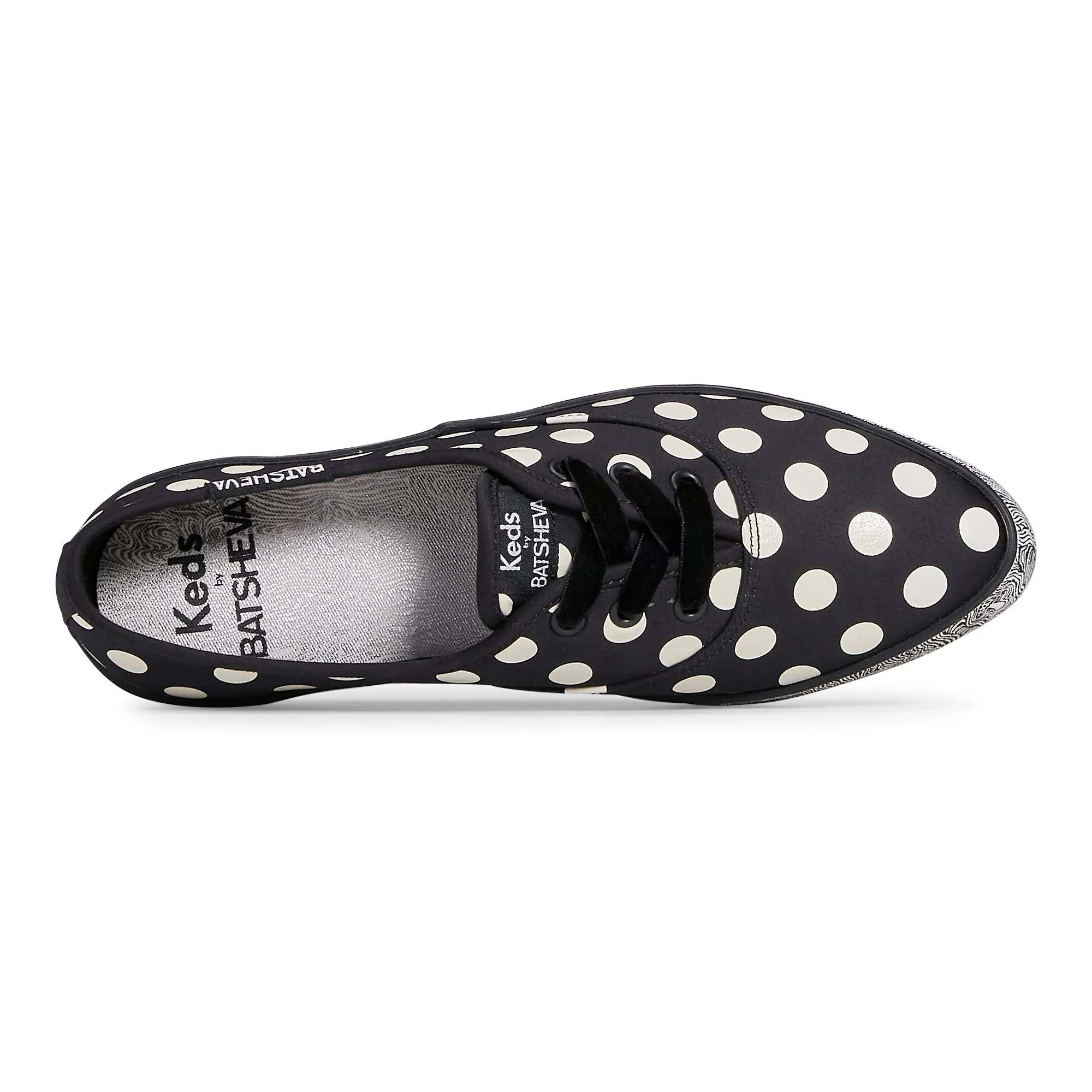 BATSHEVA KEDS POINT POLKA DOT BLACK/WHITE