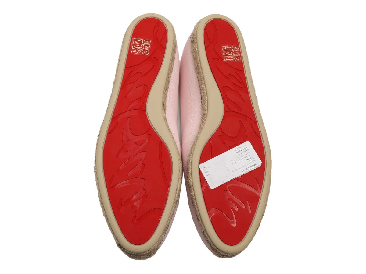 Christian Louboutin Pink Cario Loubi Espadrille Flats