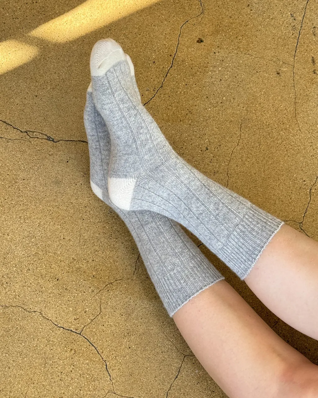 Classic Cashmere Socks - Grey Melange