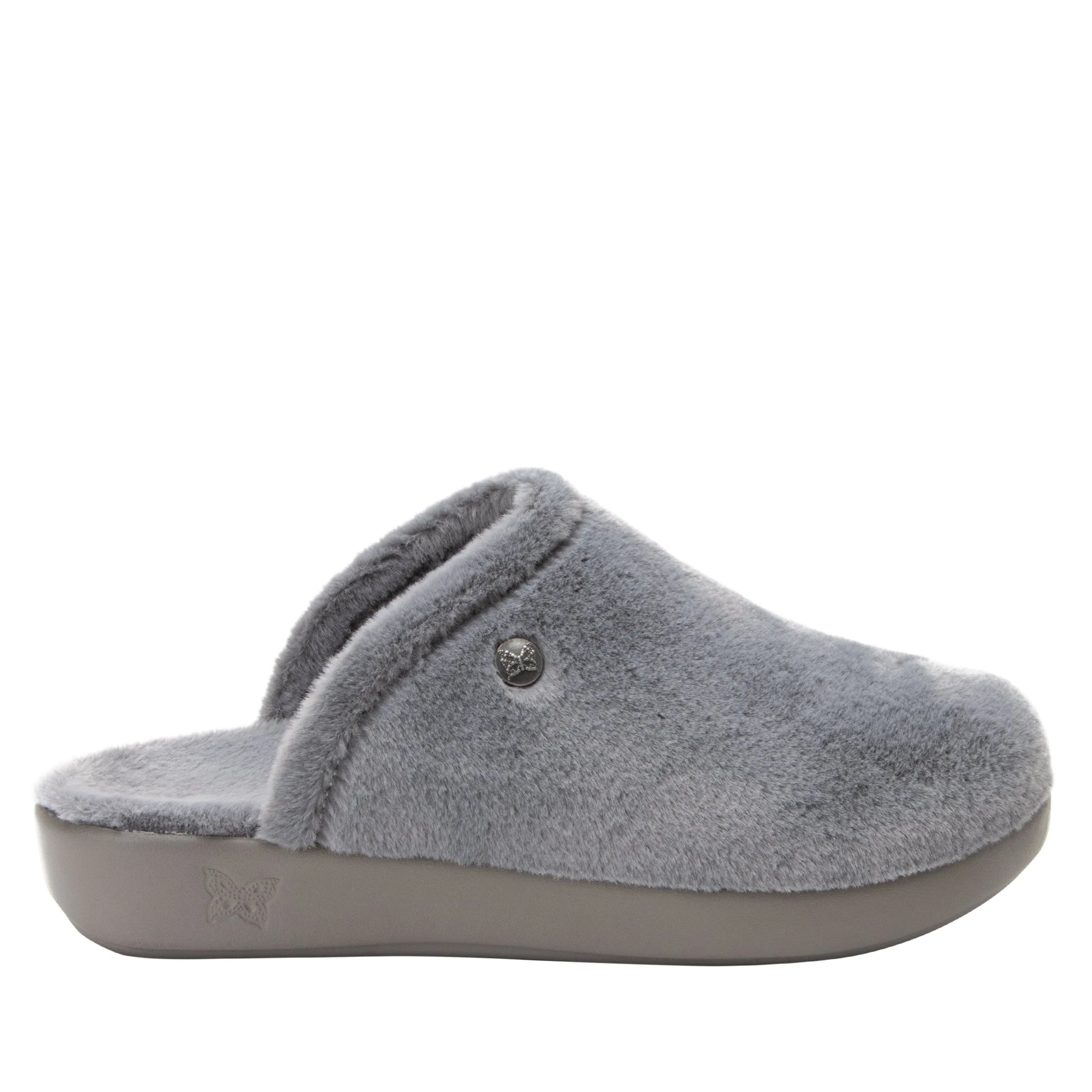 Comfee Fuzzy Wuzzy Grey Slipper