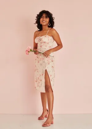 Dani Floral Chiffon Midi Dress