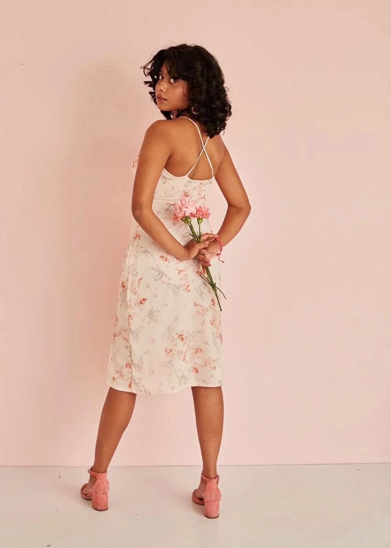 Dani Floral Chiffon Midi Dress