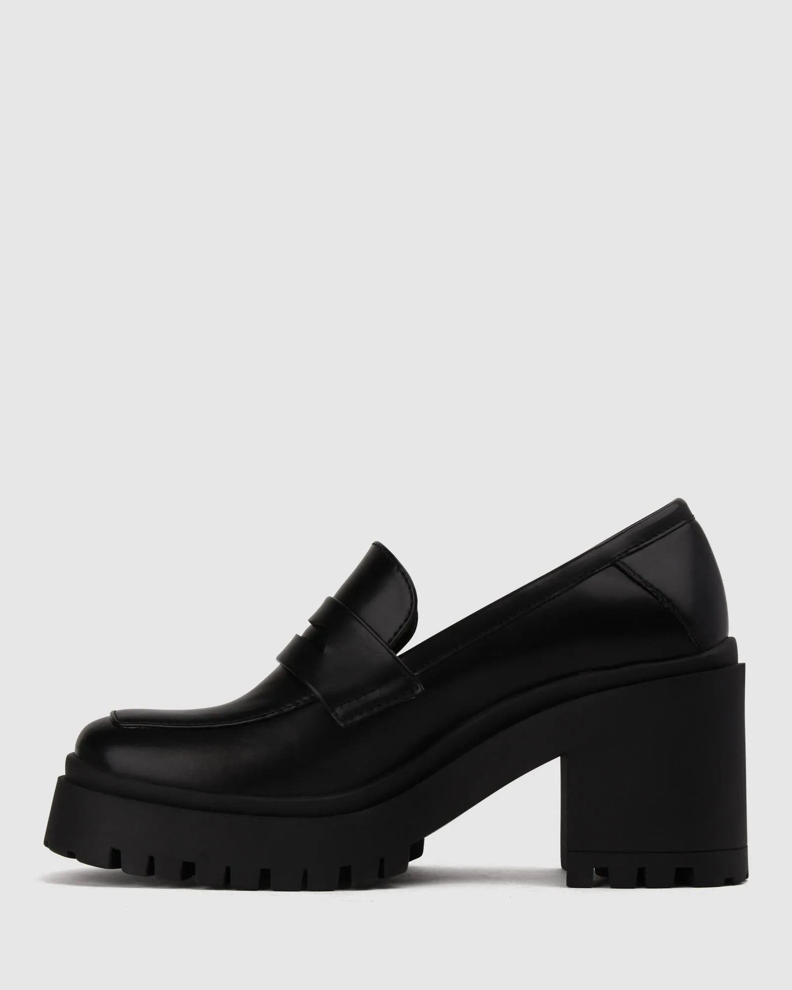 DARVEY Square Toe Heeled Loafers