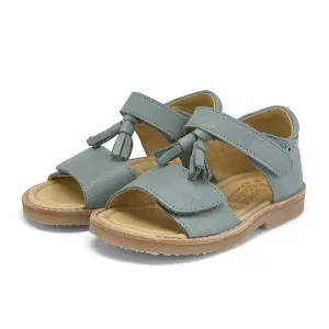 Flo Velcro Tassel Kids Sandal Smokey Sage Leather