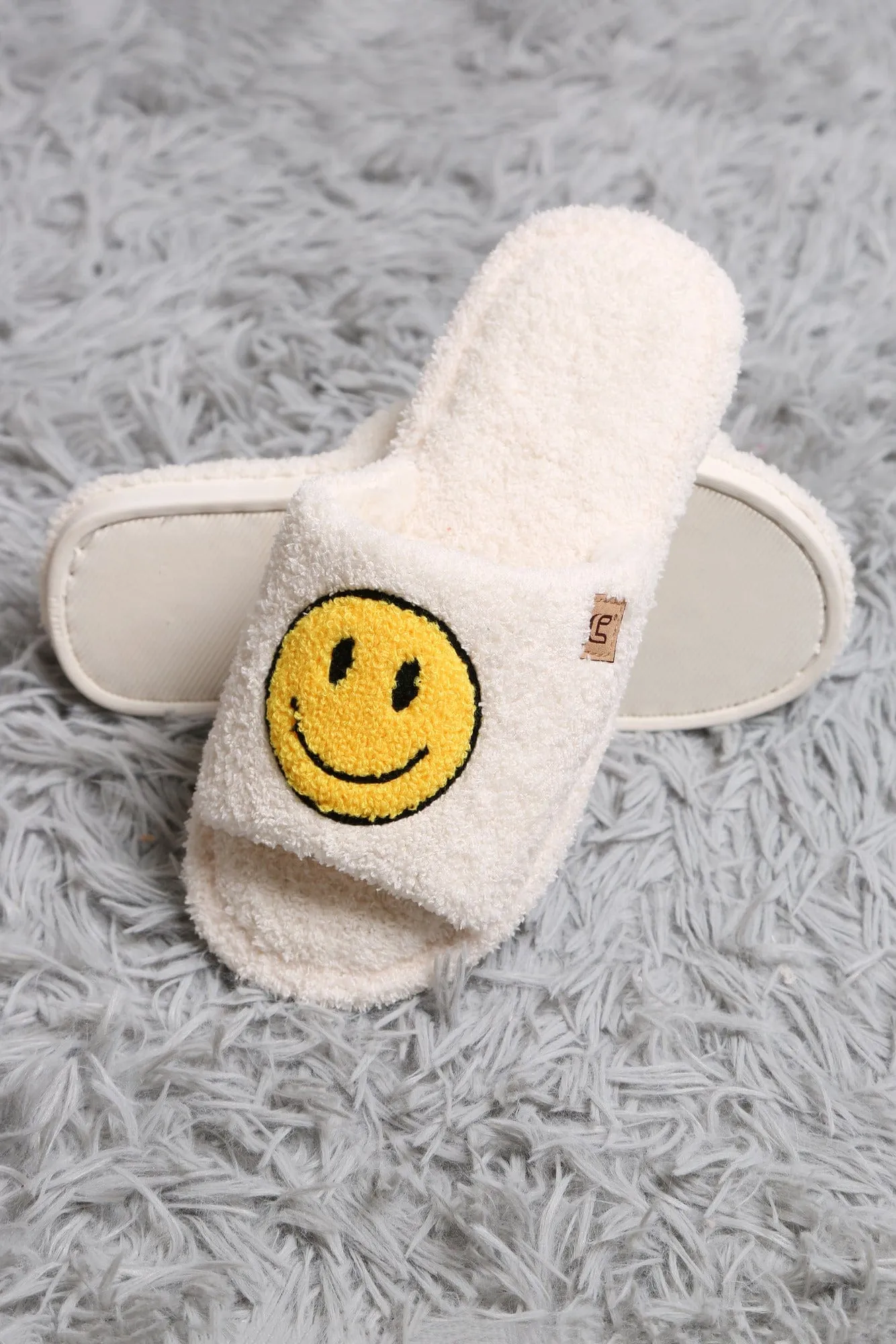 JCL6108 Super Lux Smiley Face Open Toe Slippers