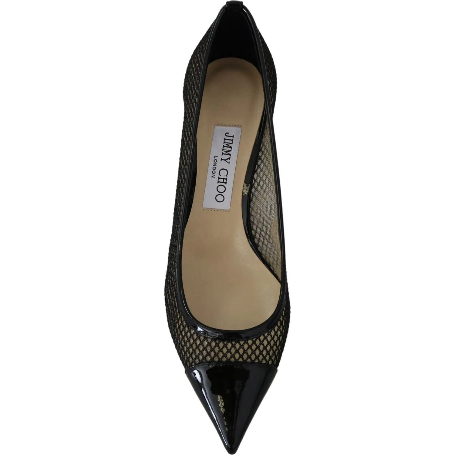 Jimmy Choo Chic Patent Mesh Pointed Pumps