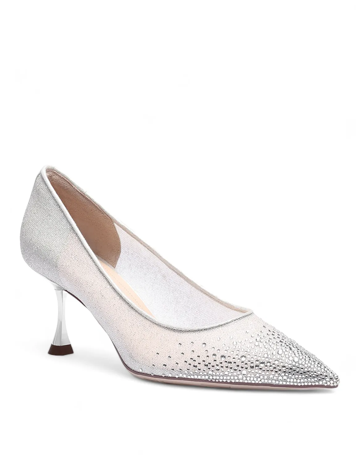 Love In Paradise Glistening Mesh Heel Pumps