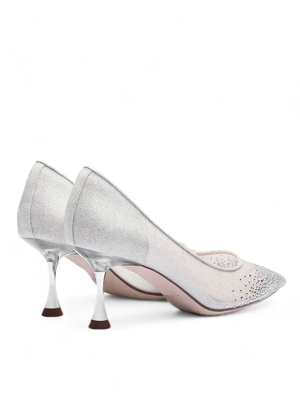 Love In Paradise Glistening Mesh Heel Pumps