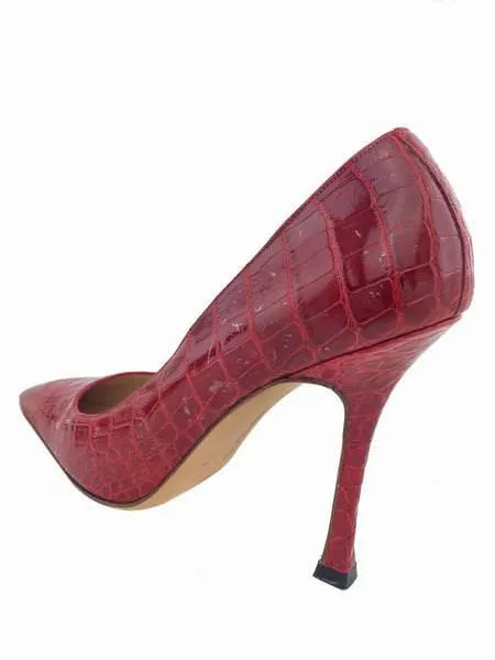 Manolo Blahnik Crocodile BB Pumps Size 7.5