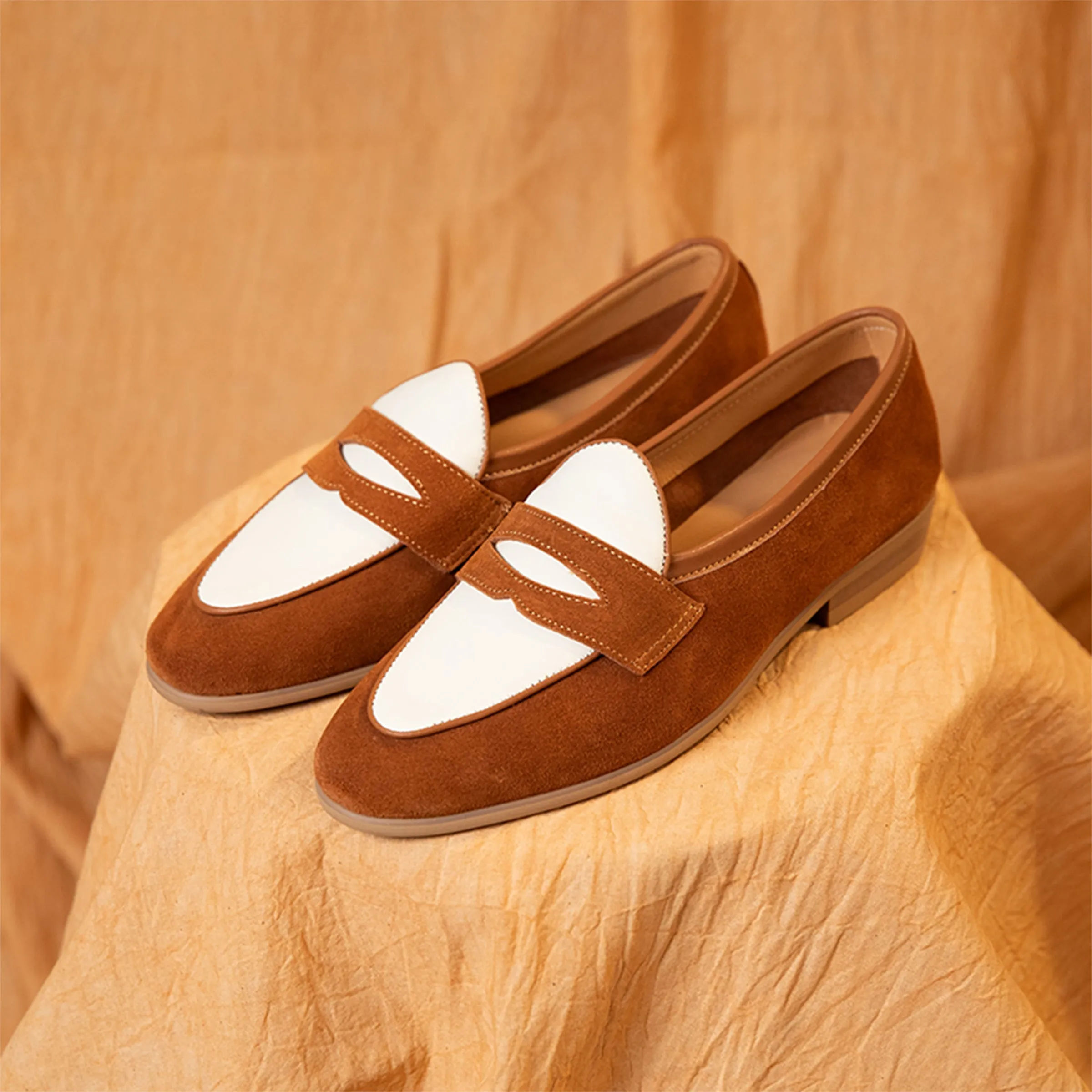 Men's Two Tone Penny Loafers