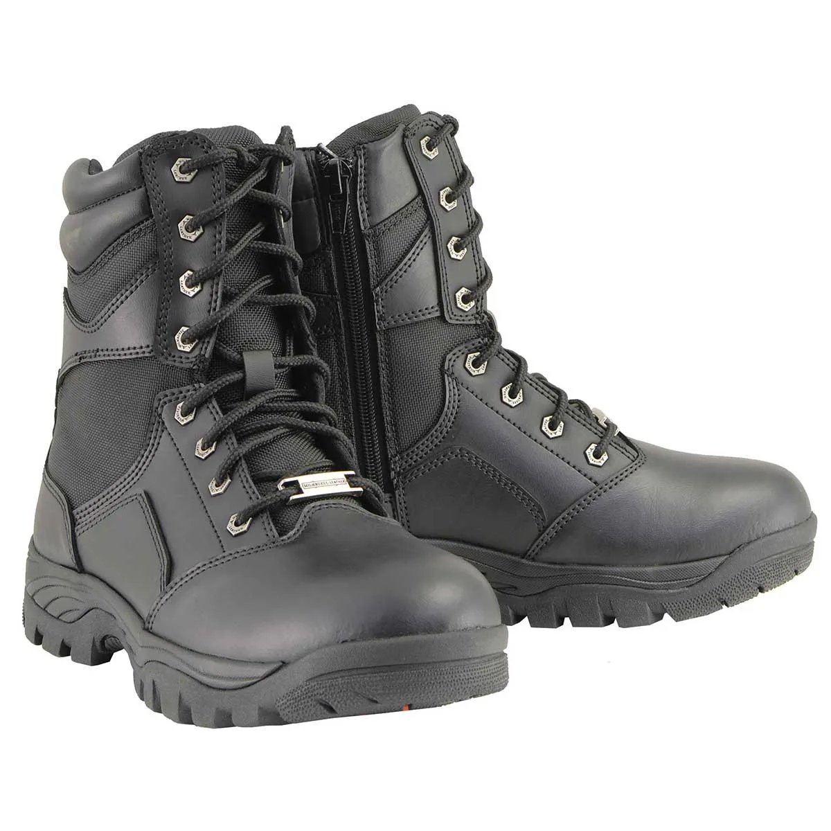 Milwaukee Leather MBM9135 Men’s Black Lace-Up Waterproof Swat Style-Tactical Motorcycle Boots