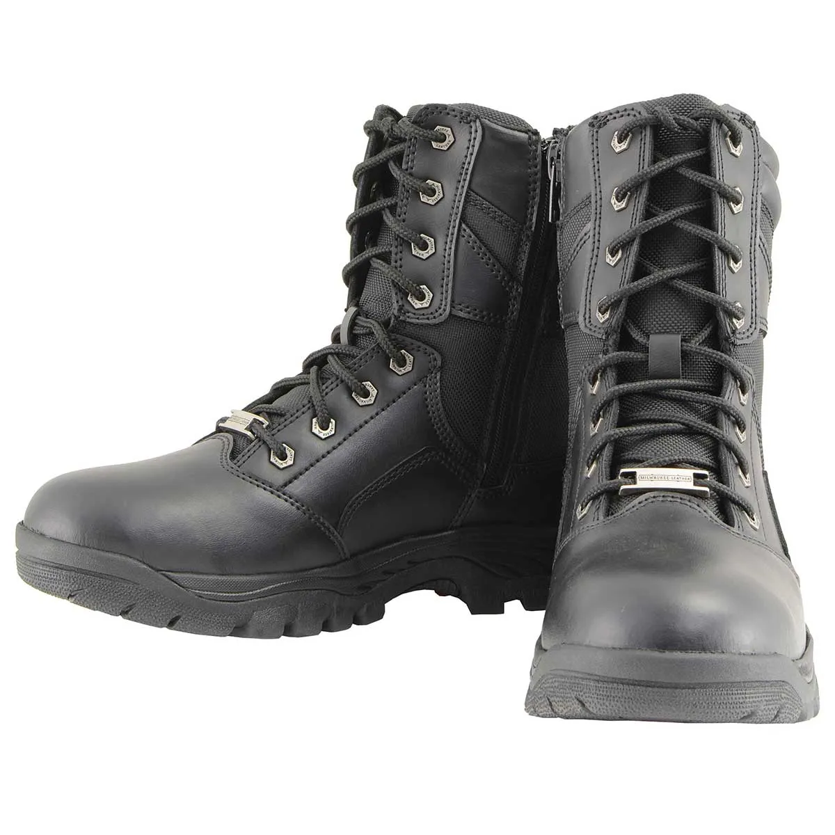 Milwaukee Leather MBM9135 Men’s Black Lace-Up Waterproof Swat Style-Tactical Motorcycle Boots