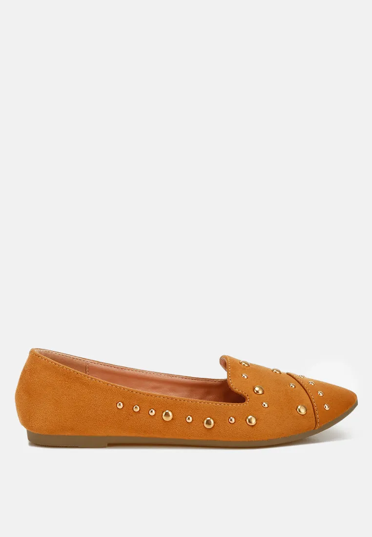 Olesia Stud Emebllished Ballet Flats