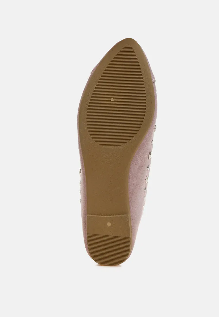 Olesia Stud Emebllished Ballet Flats