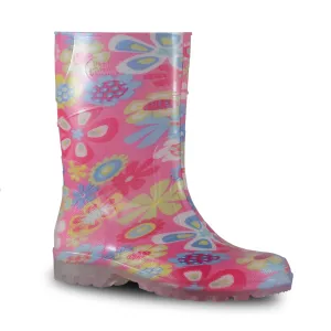 Pink Flower Bubblegummers Gumboots