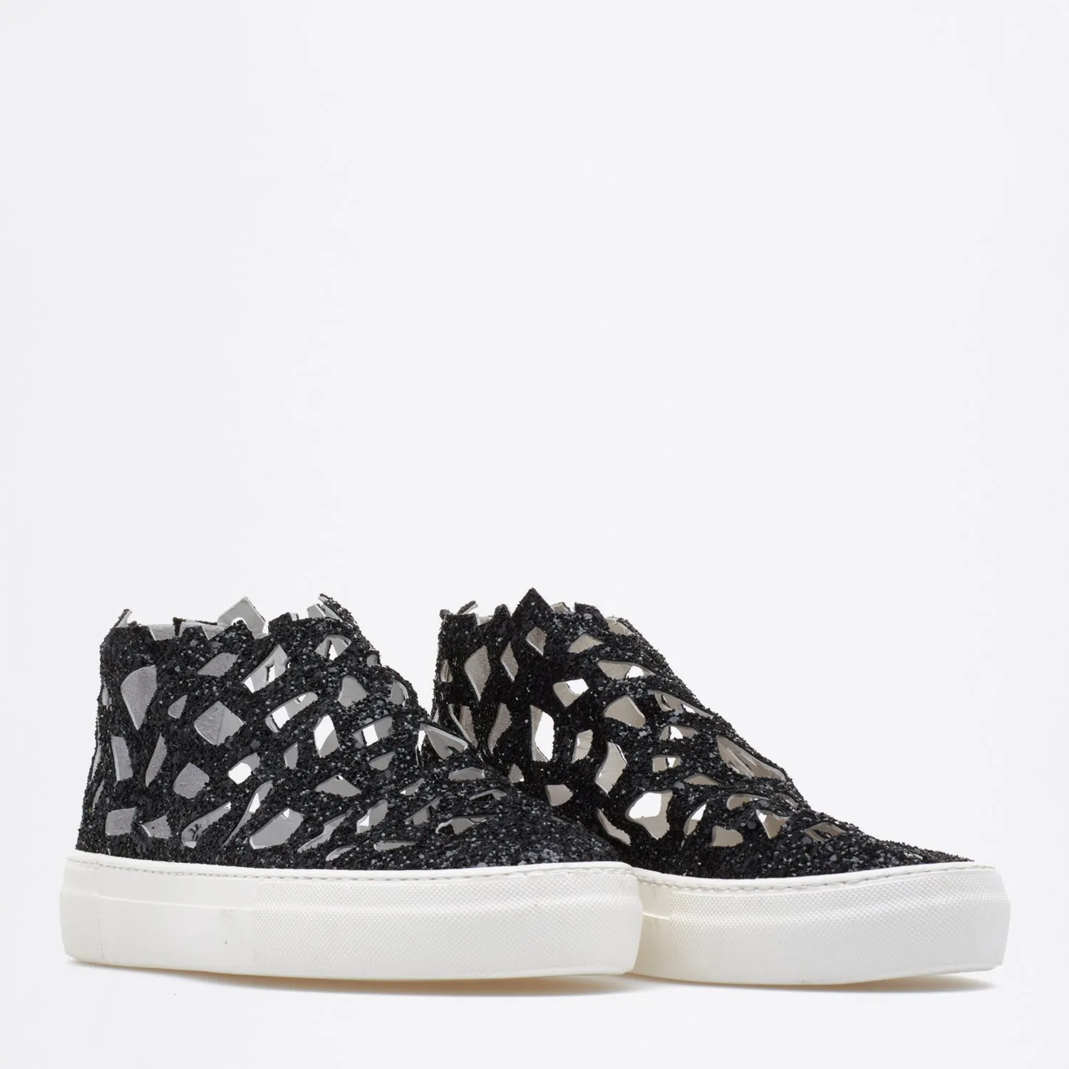 Round Sparkling Sneakers black