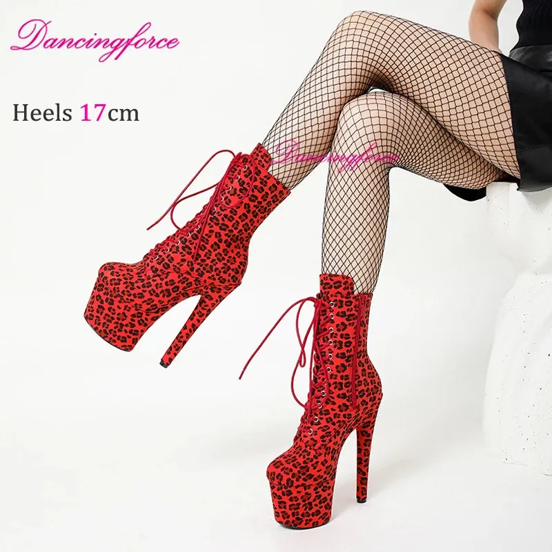 Trendy Leopard Print Ultra-High Exotic Platform Heels