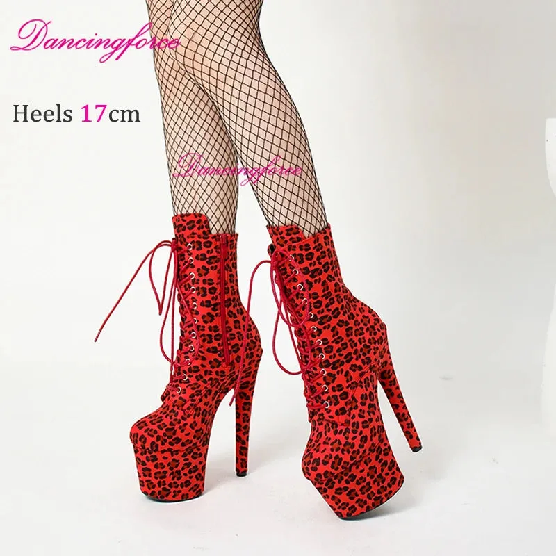 Trendy Leopard Print Ultra-High Exotic Platform Heels