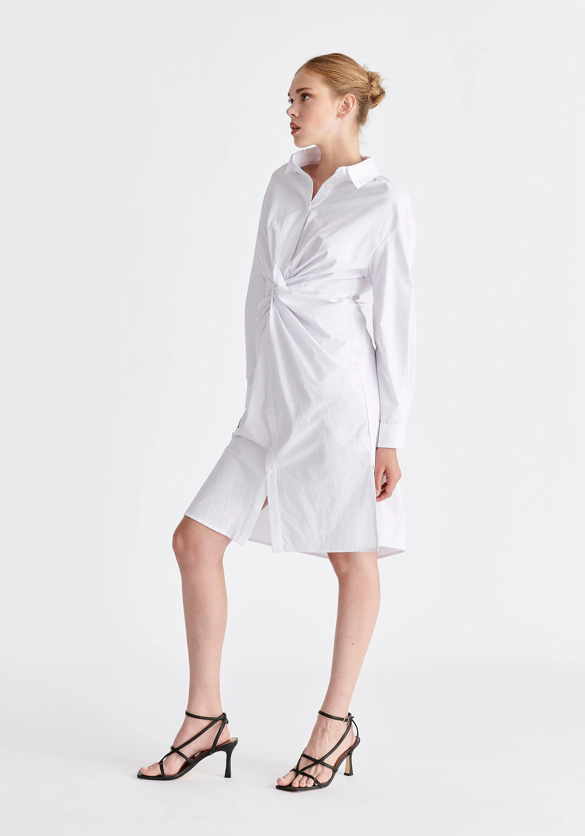 Twist Detail Shirt Dress