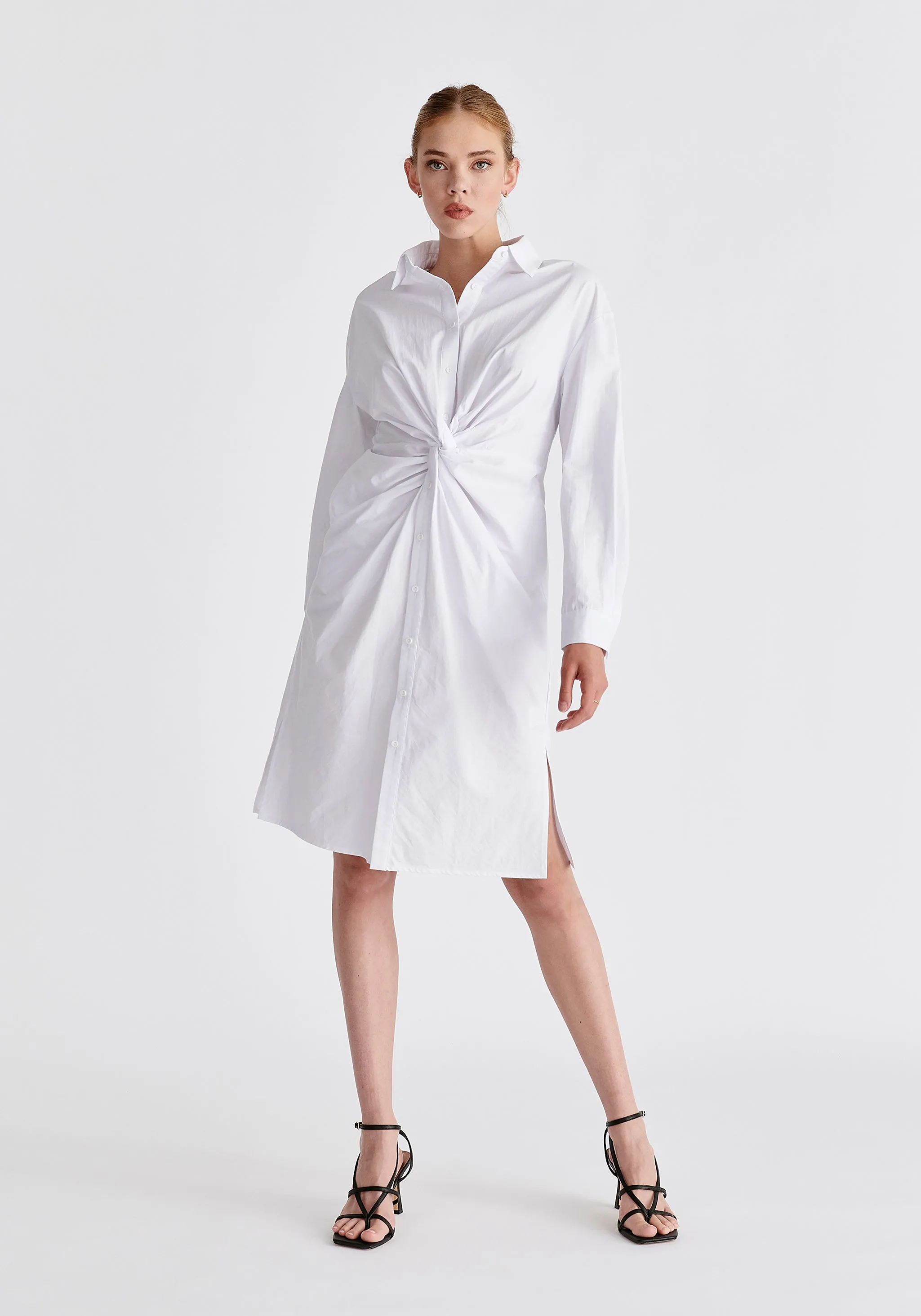 Twist Detail Shirt Dress