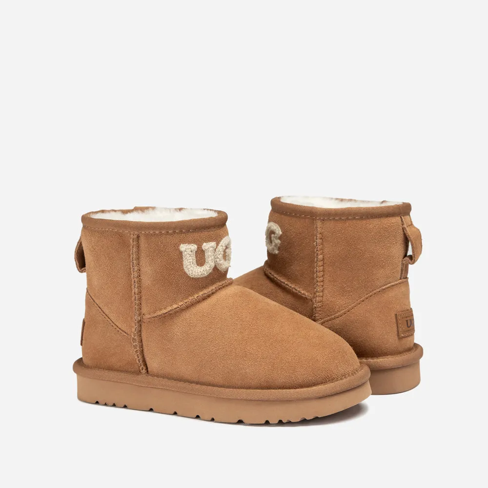 Ugg Kids Classic Knit Logo Mini Boots