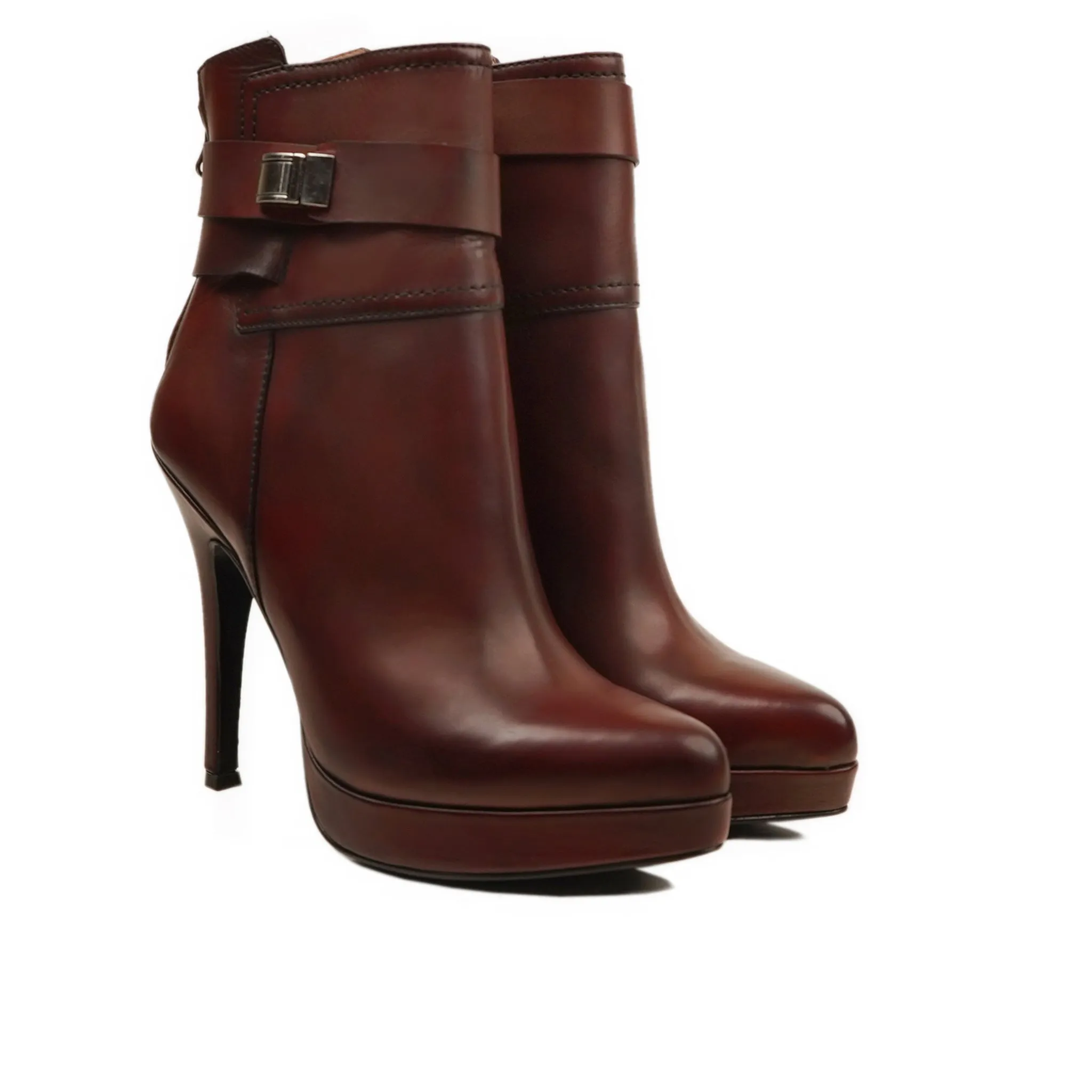 Vianden - Ladies Oxblood Calf Leather Heels