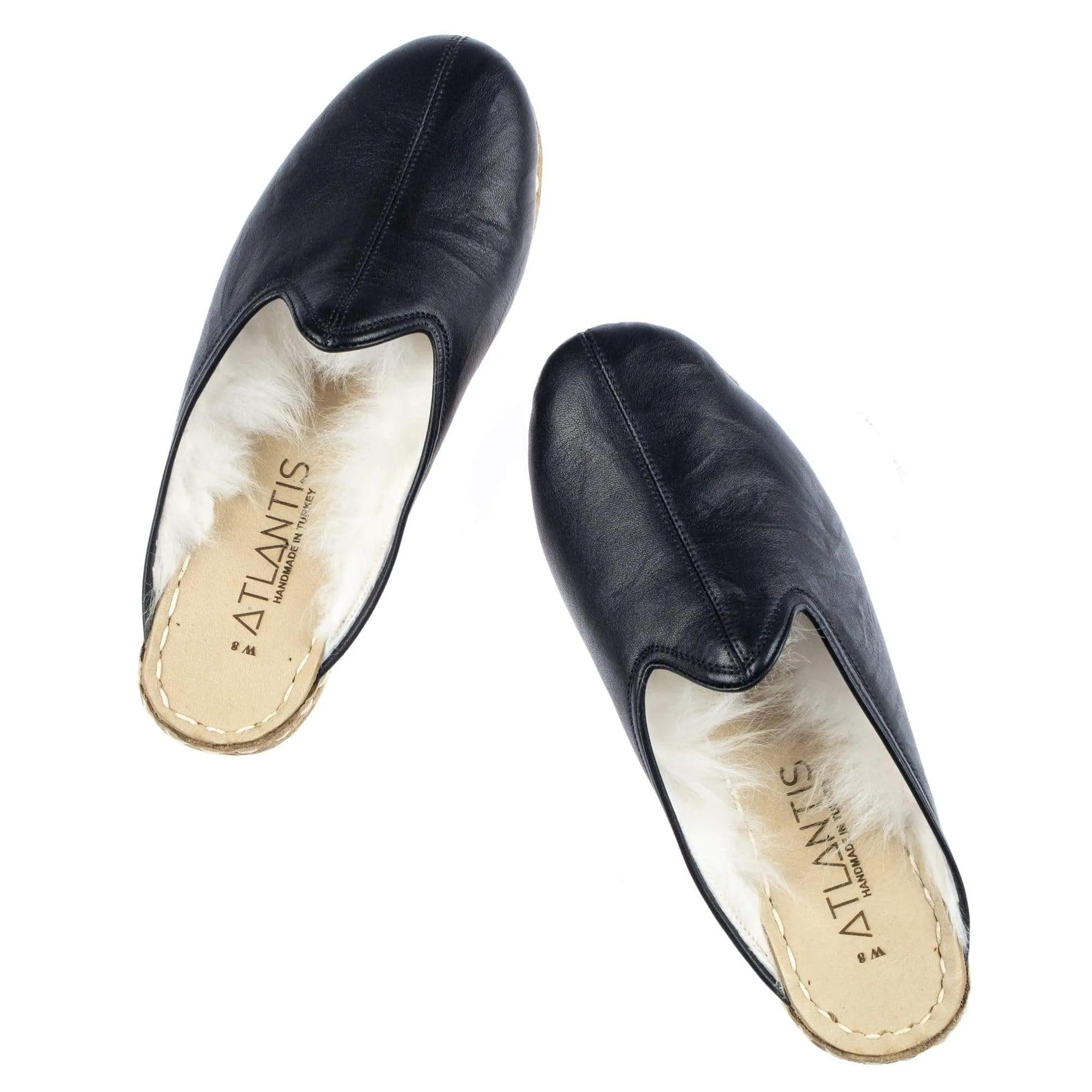 Women's Black Slipper Shearlings